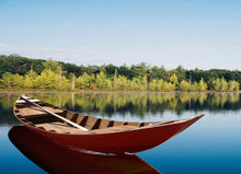 Load image into Gallery viewer, Small South East Asia Sampan Boat Red Bottom Thuyen Ba La Tam Ban