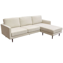 Load image into Gallery viewer, Kelsey Reversible Chaise Sectional in Cream Fabric by Diamond Sofa