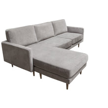 Load image into Gallery viewer, Kelsey Reversible Chaise Sectional in Grey Fabric by Diamond Sofa