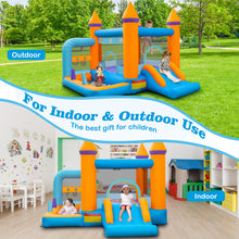 Load image into Gallery viewer, 5-in-1 Inflatable Bounce Castle with Ocean Balls and 735W Blower