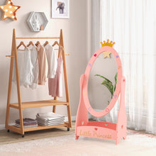 Load image into Gallery viewer, Kids Full Length Mirror with 360 Degree Rotatable Design and Shelf-Pink