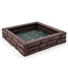 Load image into Gallery viewer, 2-In-1 HDPE Kids Sandbox with Cover and Bottom Liner-Brown