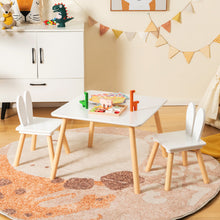 Load image into Gallery viewer, 3 Pieces Kids Table and Chairs Set for Arts Crafts Snack Time-White