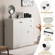 Load image into Gallery viewer, Modern Buffet Sideboard with 2 Pull-out Drawers and Adjustable Shelf for Kitchen-White
