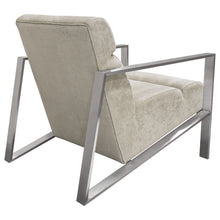 Load image into Gallery viewer, La Brea Accent Chair in Champagne Fabric with Brushed Stainless Steel Frame by Diamond Sofa