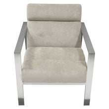 Load image into Gallery viewer, La Brea Accent Chair in Champagne Fabric with Brushed Stainless Steel Frame by Diamond Sofa