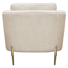 Load image into Gallery viewer, Lane Chair in Light Cream Fabric with Gold Metal Legs by Diamond Sofa