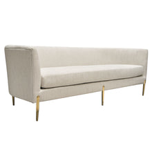 Load image into Gallery viewer, Lane Sofa in Light Cream Fabric with Gold Metal Legs by Diamond Sofa
