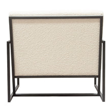 Load image into Gallery viewer, Luxe Accent Chair in Bone Boucle Textured Fabric with Black Powder Coat Frame by Diamond Sofa