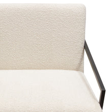Load image into Gallery viewer, Luxe Accent Chair in Bone Boucle Textured Fabric with Black Powder Coat Frame by Diamond Sofa