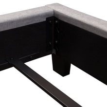 Load image into Gallery viewer, Madison Ave Tufted Wing Queen Bed in Light Grey Button Tufted Fabric by Diamond Sofa