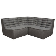 Load image into Gallery viewer, Marshall 3PC Corner Modular Sectional w/ Scooped Seat in Grey Fabric by Diamond Sofa