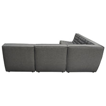 Load image into Gallery viewer, Marshall 5PC Corner Modular Sectional w/ Scooped Seat in Grey Fabric by Diamond Sofa