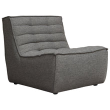 Load image into Gallery viewer, Marshall Scooped Seat Armless Chair in Grey Fabric by Diamond Sofa