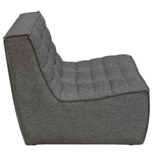 Load image into Gallery viewer, Marshall Scooped Seat Armless Chair in Grey Fabric by Diamond Sofa