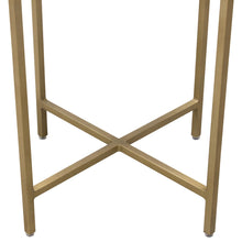 Load image into Gallery viewer, Mika Round Accent Table w/ Rose Quartz Top w/ Brass Base by Diamond Sofa