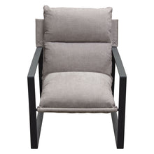 Load image into Gallery viewer, Miller Sling Accent Chair in Grey Fabric w/ Black Powder Coated Metal Frame by Diamond Sofa