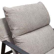 Load image into Gallery viewer, Miller Sling Accent Chair in Grey Fabric w/ Black Powder Coated Metal Frame by Diamond Sofa