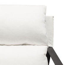 Load image into Gallery viewer, Miller Sling Accent Chair in White Linen Fabric w/ Black Powder Coated Metal Frame by Diamond Sofa