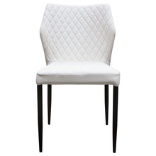 Load image into Gallery viewer, Milo 4-Pack Dining Chairs in White Diamond Tufted Leatherette with Black Powder Coat Legs by Diamond Sofa
