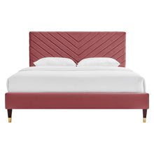 Load image into Gallery viewer, Roxanne Performance Velvet Queen Platform Bed by Modway