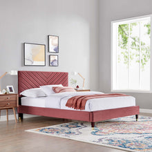 Load image into Gallery viewer, Roxanne Performance Velvet Queen Platform Bed by Modway