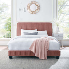 Load image into Gallery viewer, Celine Channel Tufted Performance Velvet King Platform Bed by Modway