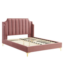 Load image into Gallery viewer, Daniella Performance Velvet Queen Platform Bed by Modway