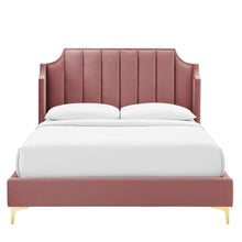 Load image into Gallery viewer, Daniella Performance Velvet Queen Platform Bed by Modway