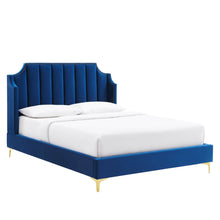 Load image into Gallery viewer, Daniella Performance Velvet Queen Platform Bed by Modway