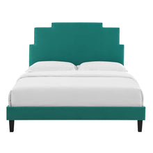 Load image into Gallery viewer, Lindsey Queen Platform Bed in Teal