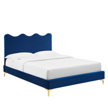 Load image into Gallery viewer, Current Performance Velvet Twin Platform Bed in Na