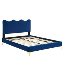 Load image into Gallery viewer, Current Performance Velvet Twin Platform Bed in Na