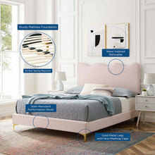 Load image into Gallery viewer, Current Performance Velvet Queen Platform Bed by Modway
