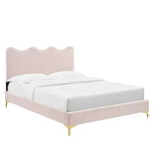 Load image into Gallery viewer, Current Performance Velvet Queen Platform Bed by Modway