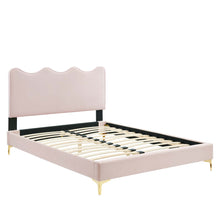 Load image into Gallery viewer, Current Performance Velvet Queen Platform Bed by Modway