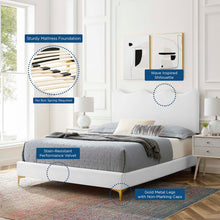 Load image into Gallery viewer, Current Performance Velvet Queen Platform Bed by Modway