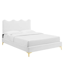 Load image into Gallery viewer, Current Performance Velvet Queen Platform Bed by Modway