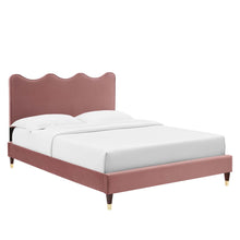 Load image into Gallery viewer, Current Performance Velvet Queen Platform Bed by Modway