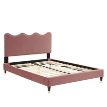 Load image into Gallery viewer, Current Performance Velvet Queen Platform Bed by Modway