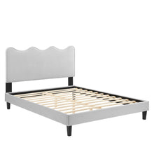 Load image into Gallery viewer, Current Performance Velvet Queen Platform Bed by Modway