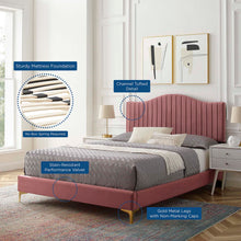 Load image into Gallery viewer, Juniper Channel Tufted Performance Velvet Queen Platform Bed by Modway