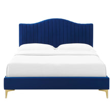 Load image into Gallery viewer, Juniper Channel Tufted Performance Velvet Queen Platform Bed by Modway