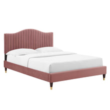 Load image into Gallery viewer, Juniper Channel Tufted Performance Velvet King Platform Bed by Modway