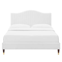 Load image into Gallery viewer, Juniper Channel Tufted Performance Velvet King Platform Bed by Modway