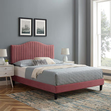 Load image into Gallery viewer, Juniper Channel Tufted Performance Velvet King Platform Bed by Modway