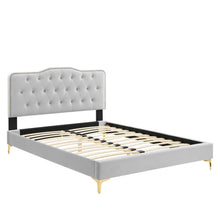 Load image into Gallery viewer, Amber Tufted Performance Velvet Twin Platform Bed by Modway