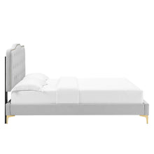 Load image into Gallery viewer, Amber Tufted Performance Velvet Twin Platform Bed by Modway