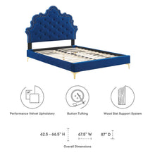 Load image into Gallery viewer, Sasha Button-Tufted Performance Velvet Twin Bed by Modway