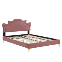 Load image into Gallery viewer, Neena Performance Velvet Twin Bed in Dusty Rose